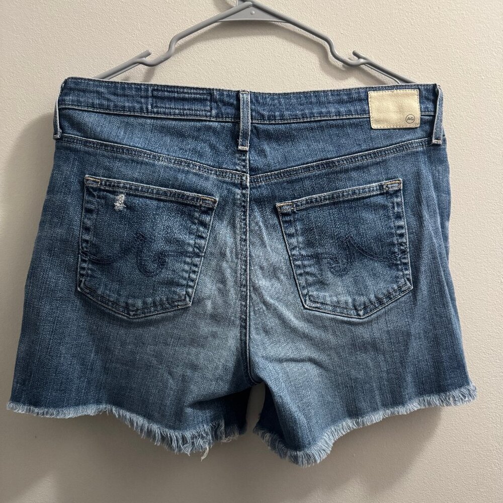 AG-Ed Denim Adriano Goldschmied Women’s Medium Blue Faded Wash Shorts 29R - Picture 2 of 5